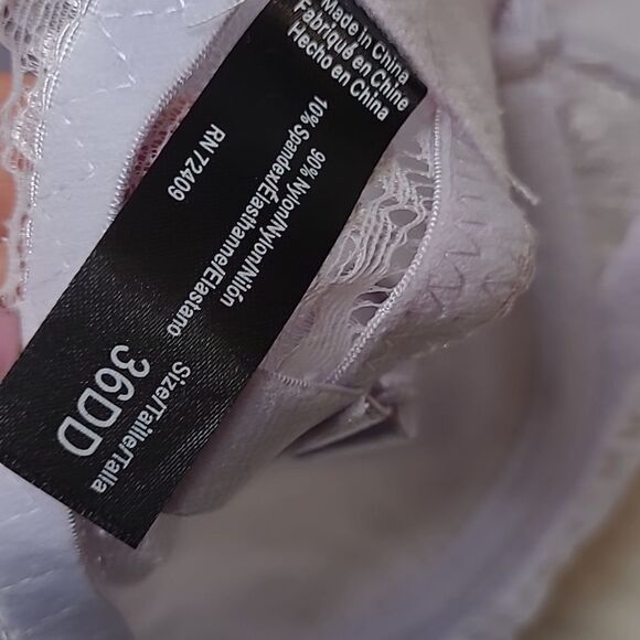 NEW 36DD Rene Rofe lavender purple lace LIGHTLY PADDED support comfort bra NWT - Picture 7 of 8